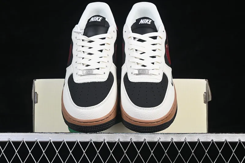All categories Nk Air Force 1 Air Force series Nk Air Force 1 Low Air Force low-top Nike Air Force 1'07 Low White, red and black color splicing Air Force 1 low-top casual sneakers IM3378-122